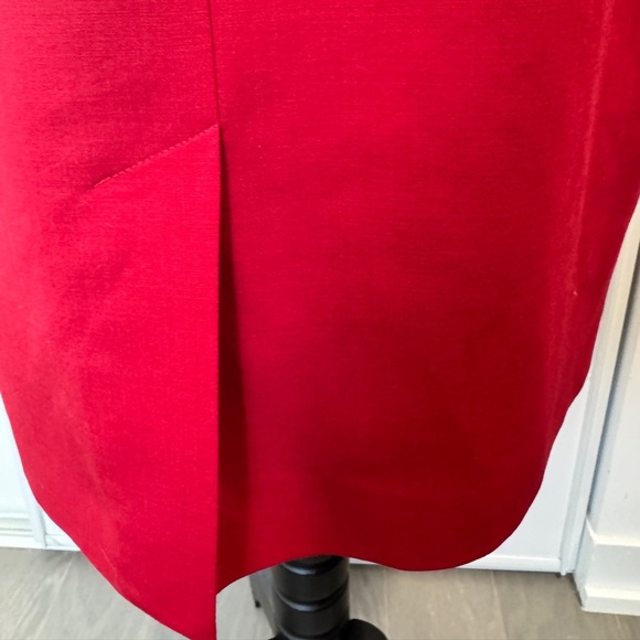 Tahari Sleeveless Shift Wool Blend Dress Red - Picture 10 of 12
